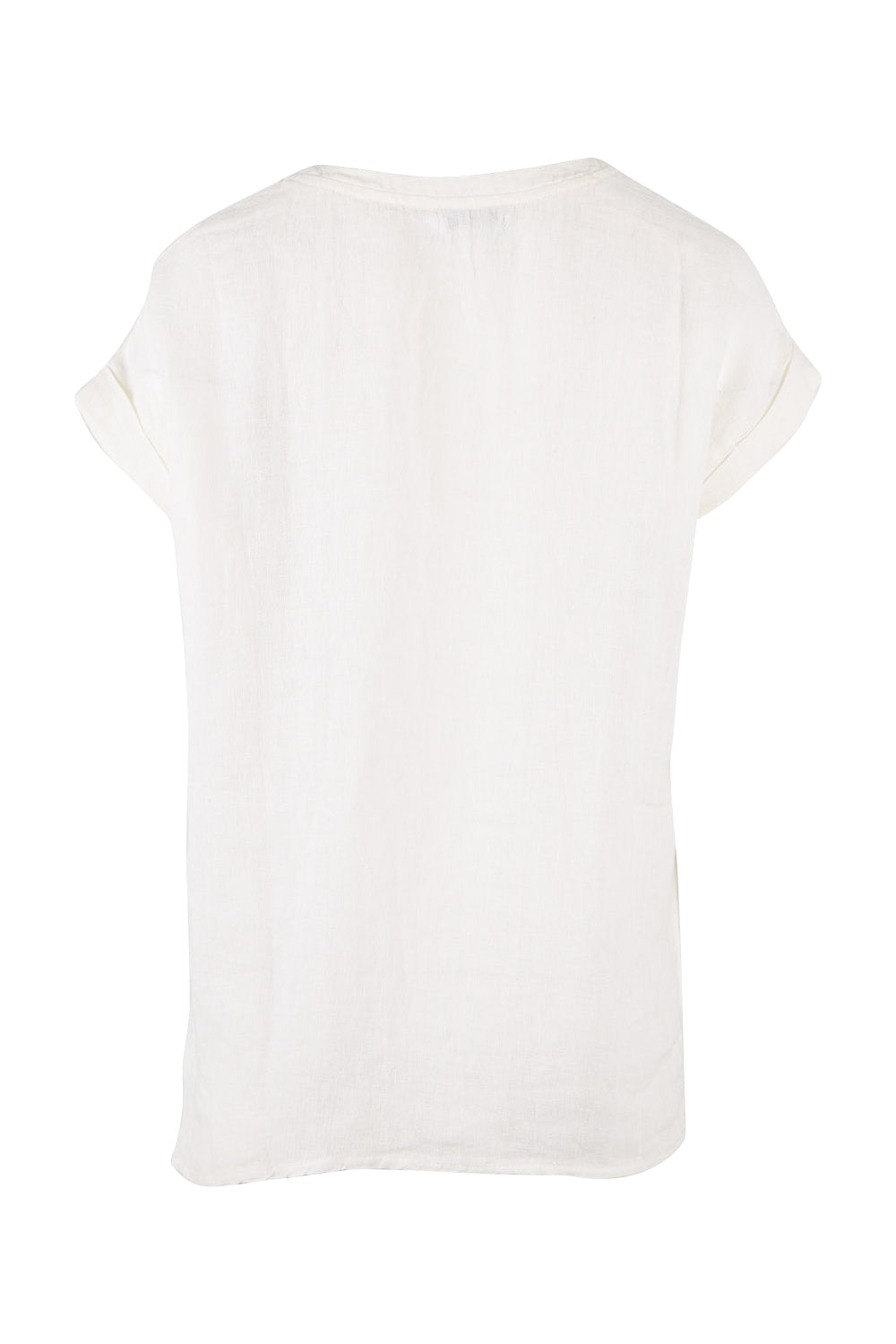 Product shot of the Percy Top in colour White (White), from the back