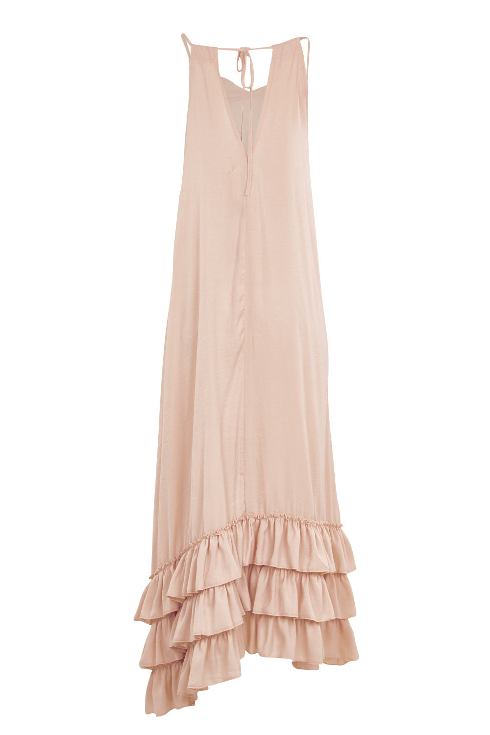 Product shot of the Margarita Dress in colour DustyRose (Pink), from the back