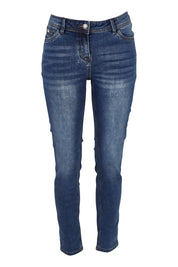 Product shot of the Skinny Jean in colour Blue (Blue), from the front