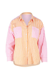 Product shot of the Stripe Shirt in colour Candy, from the front