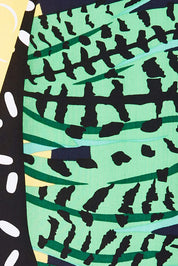 Product shot of the Under The Sea Print Dress in colour Navy (Blue), detail
