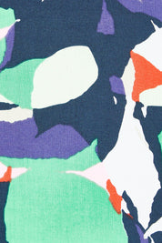 Product shot of the Edan Print Cotton Dress in colour Greenmulti (Green), detail