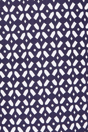 Product shot of the Sun Dress in colour Navyprint (Blue), detail