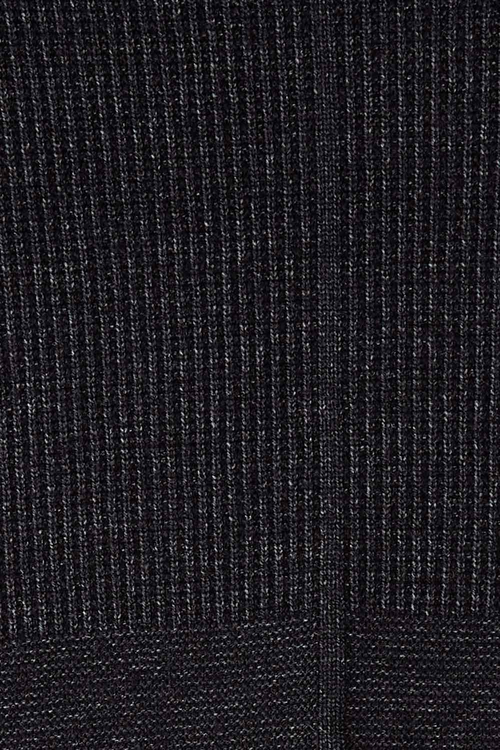 Product shot of the Relaxed Rib Cardigan in colour Black (Black), detail