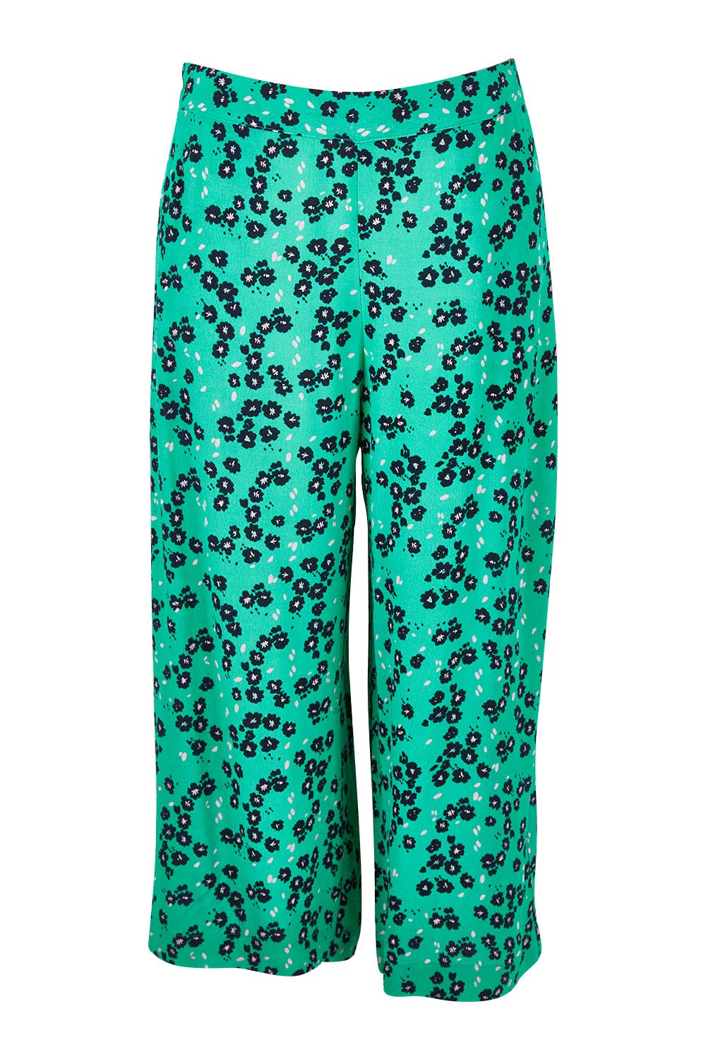 Product shot of the Eloise Floral Pant in colour Greenflora (Green), from the front