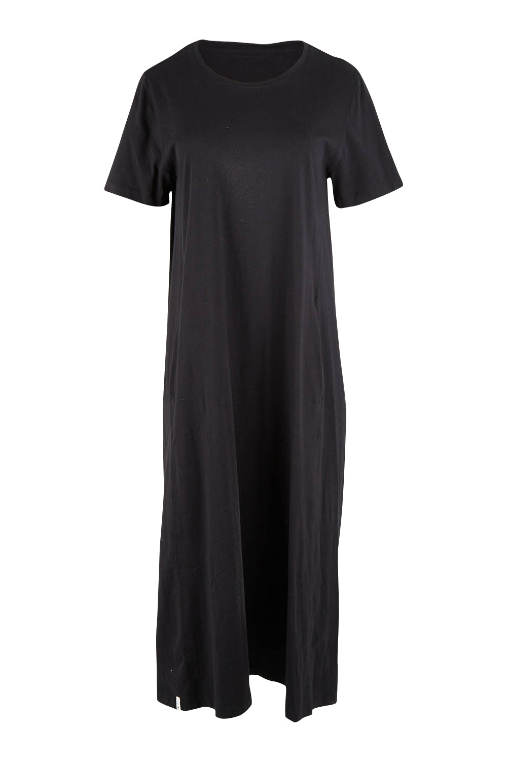 Product shot of the Fundamental Adira Dress in colour Black (Black), from the front