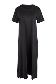 Product shot of the Fundamental Adira Dress in colour Black (Black), from the front