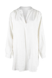 Product shot of the Beach Tunic Shirt in colour White (White), from the front