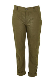 Product shot of the Signature Crafty Pant in colour Military (Green), from the front
