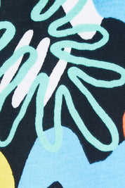 Product shot of the Here Comes Summer Dress in colour Memphis (Blue), detail