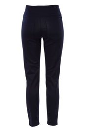 Product shot of the Hit Refresh Luxe Jeggings in colour Indigo (Blue), from the back