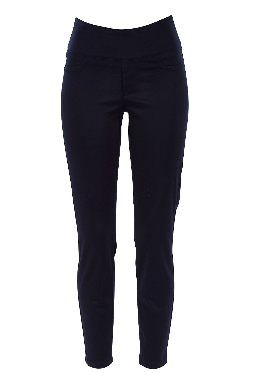 Product shot of the Hit Refresh Luxe Jeggings in colour Indigo (Blue), from the front