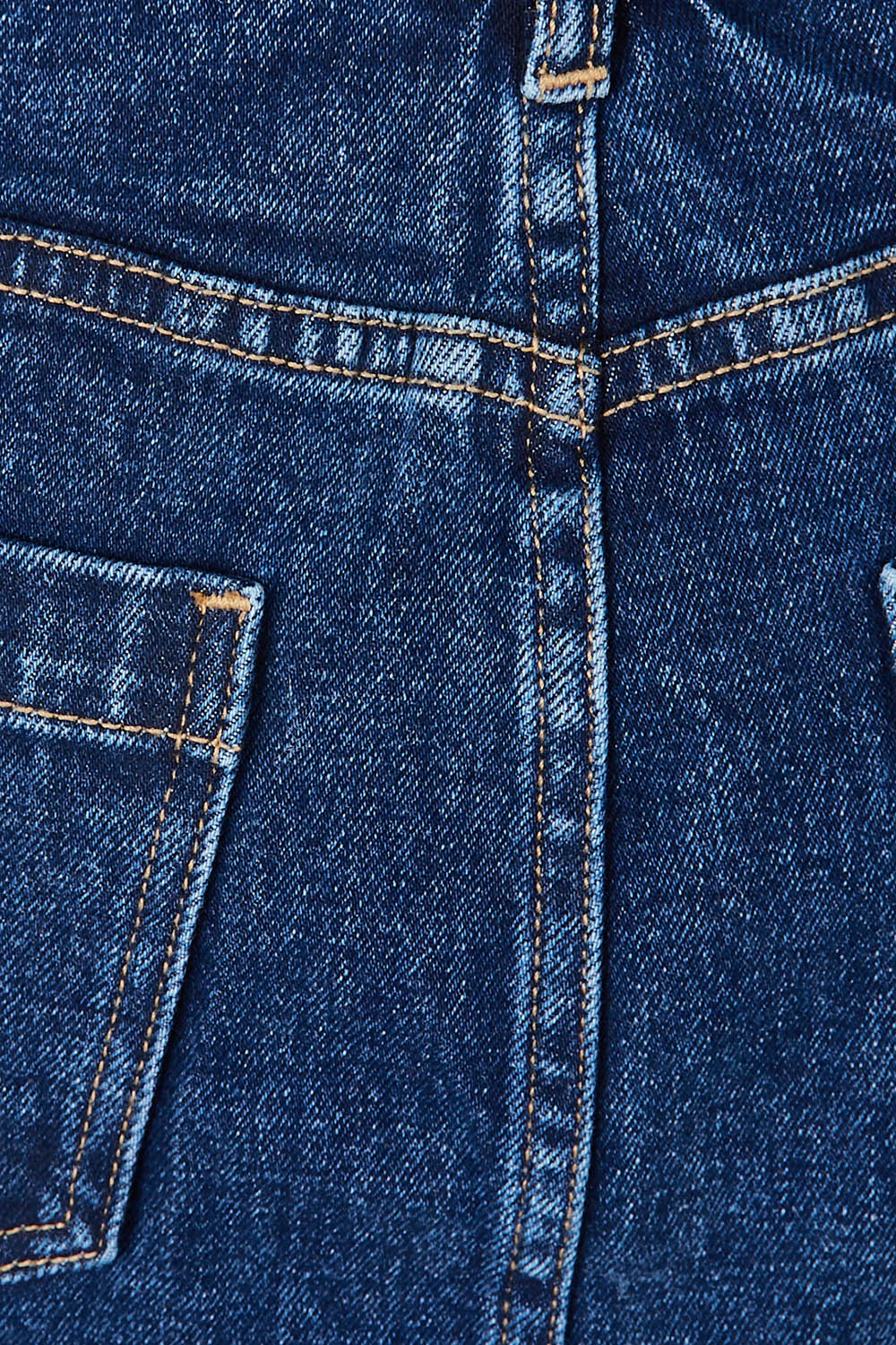 Product shot of the Scout Midi Skirt in colour Indidenim (Blue), detail