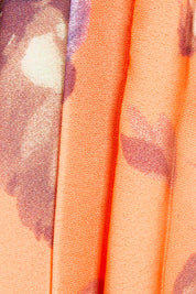 Product shot of the Jolene Pleated Maxi Dress in colour Tangerine, detail