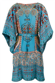 Product shot of the Istanbul Gucci Dress in colour Blue (Blue), from the back