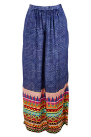 Product shot of the Durban Palazzo Pant in colour Durban (Blue), from the front