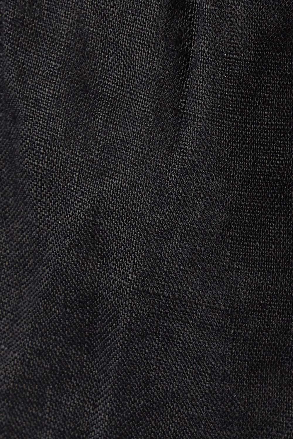 Product shot of the Pull On Linen Pant in colour Black (Black), detail