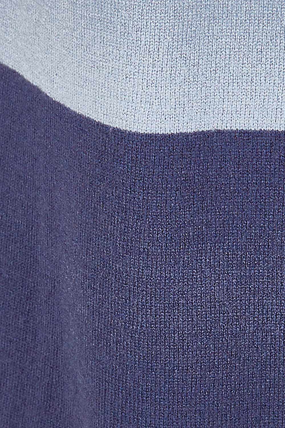 Product shot of the Knit Stripe Dress in colour Wintersky (Blue), detail