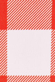 Product shot of the Printed Faux Wrap Dress in colour Redcheck (Red), detail