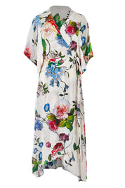 Product shot of the Swanson Dress in colour CastleCr (White), from the front