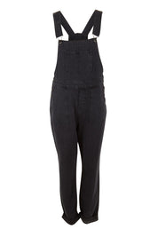 Product shot of the Matilda Overalls in colour Blackwash (Black), from the front