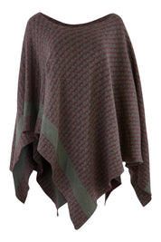 Product shot of the Liza Poncho in colour Pine (Grey), from the front