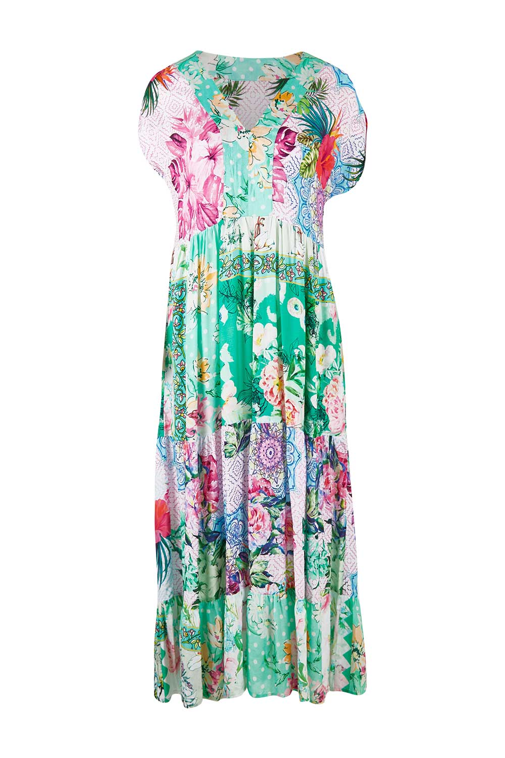Product shot of the Jamie Midi in colour Multi (Pink), from the front