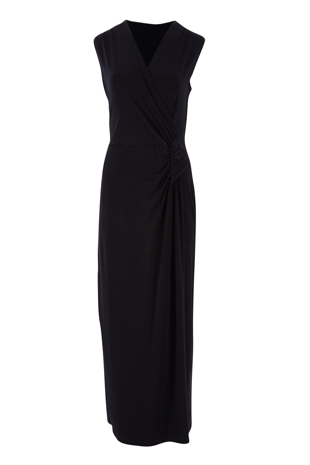 Product shot of the Elisha Dress in colour Black (Black), from the front