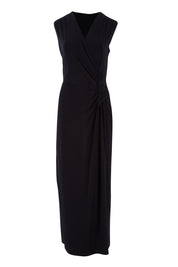 Product shot of the Elisha Dress in colour Black (Black), from the front