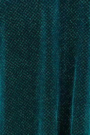 Product shot of the Lynette Velvet Cape in colour Jade (Green), detail
