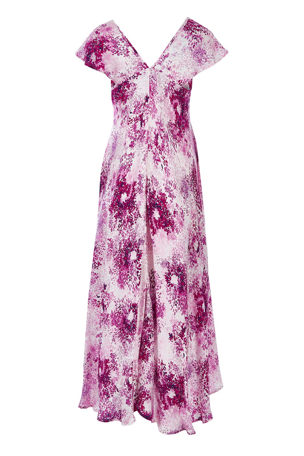 Product shot of the Prue Dress in colour Jacaranda (Pink), from the back