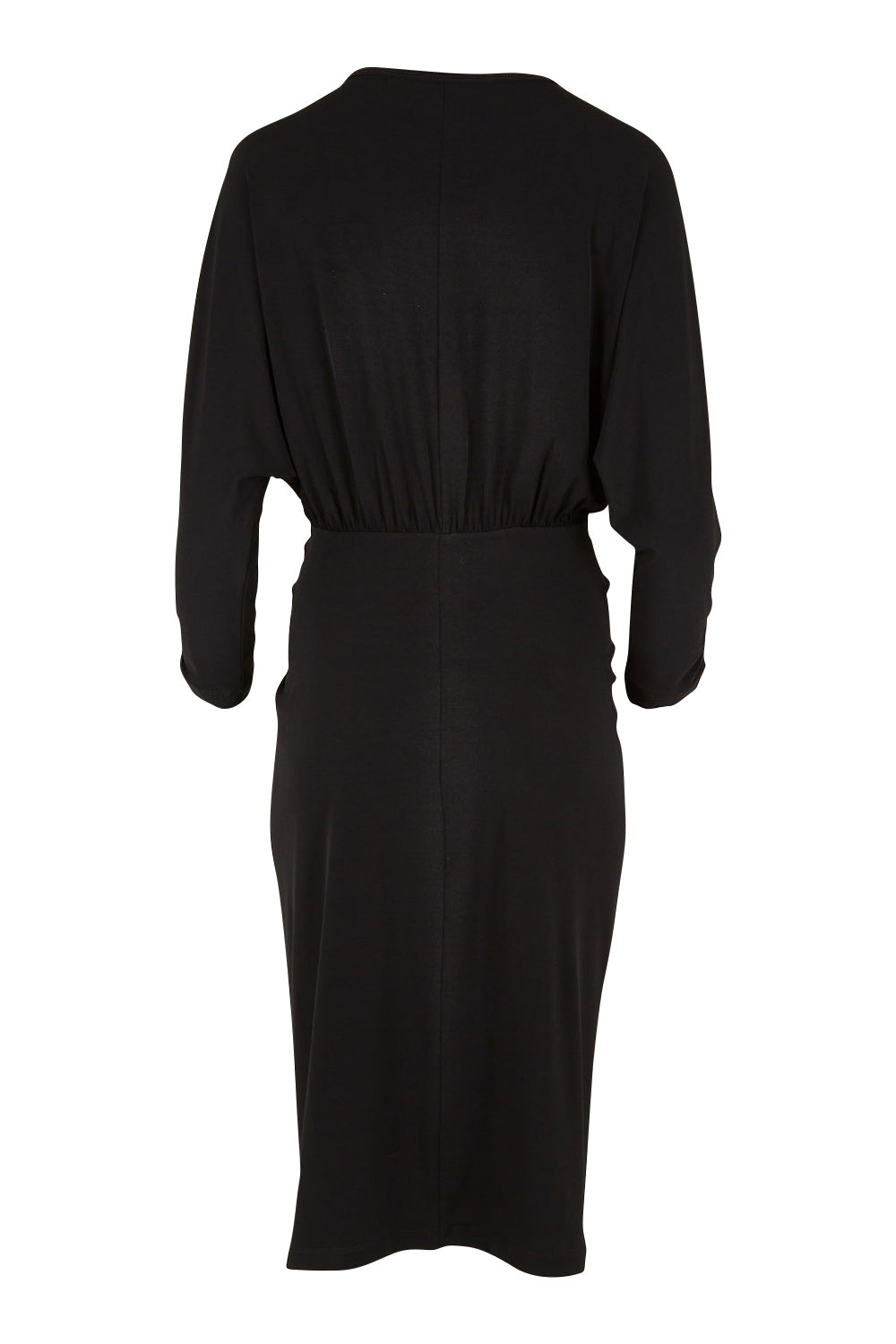 Product shot of the Nancy Dress in colour Black (Black), from the back