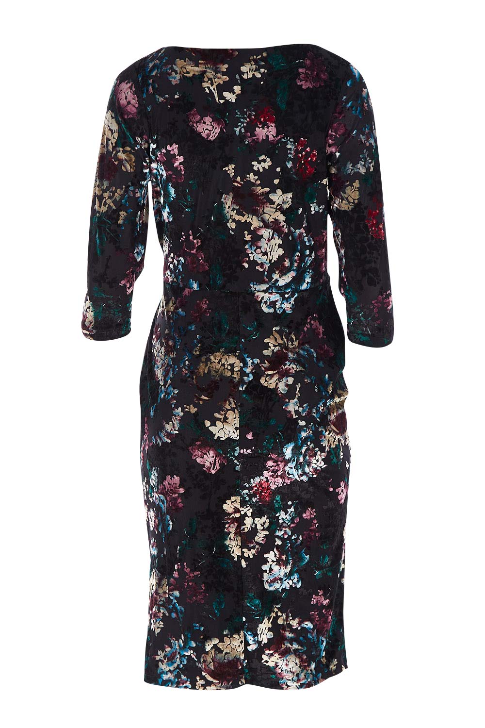 Product shot of the Janelle Dress in colour Moonstone (Black), from the back