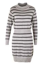 Product shot of the Vermeer Cotton Knit in colour GreyStripe (Grey), from the front