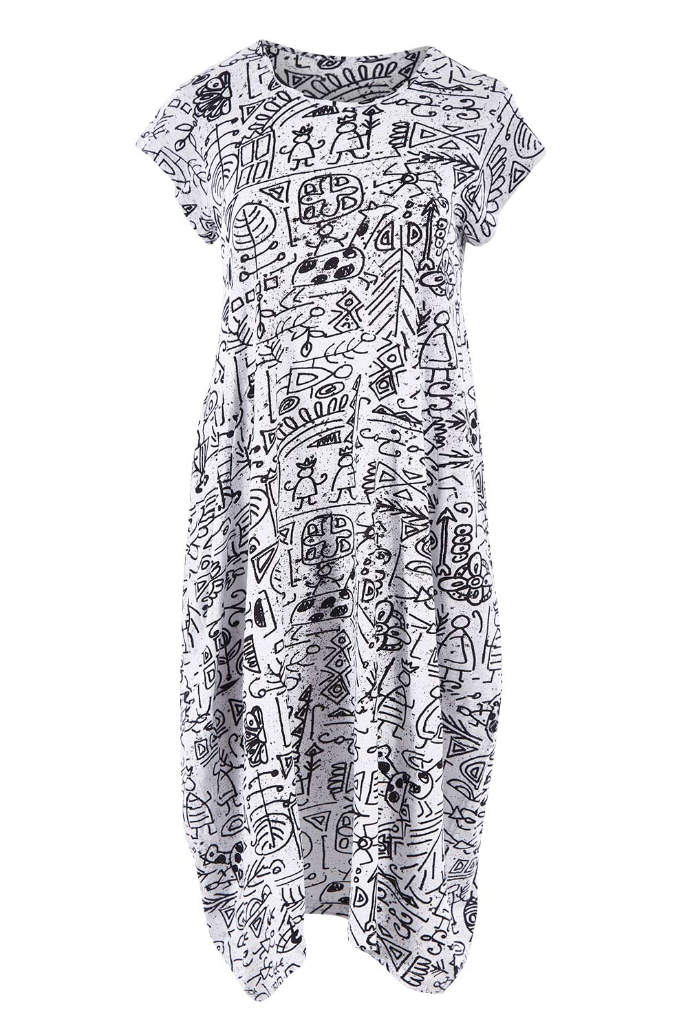 Product shot of the Zamora Bubble Dress in colour White (White), from the front