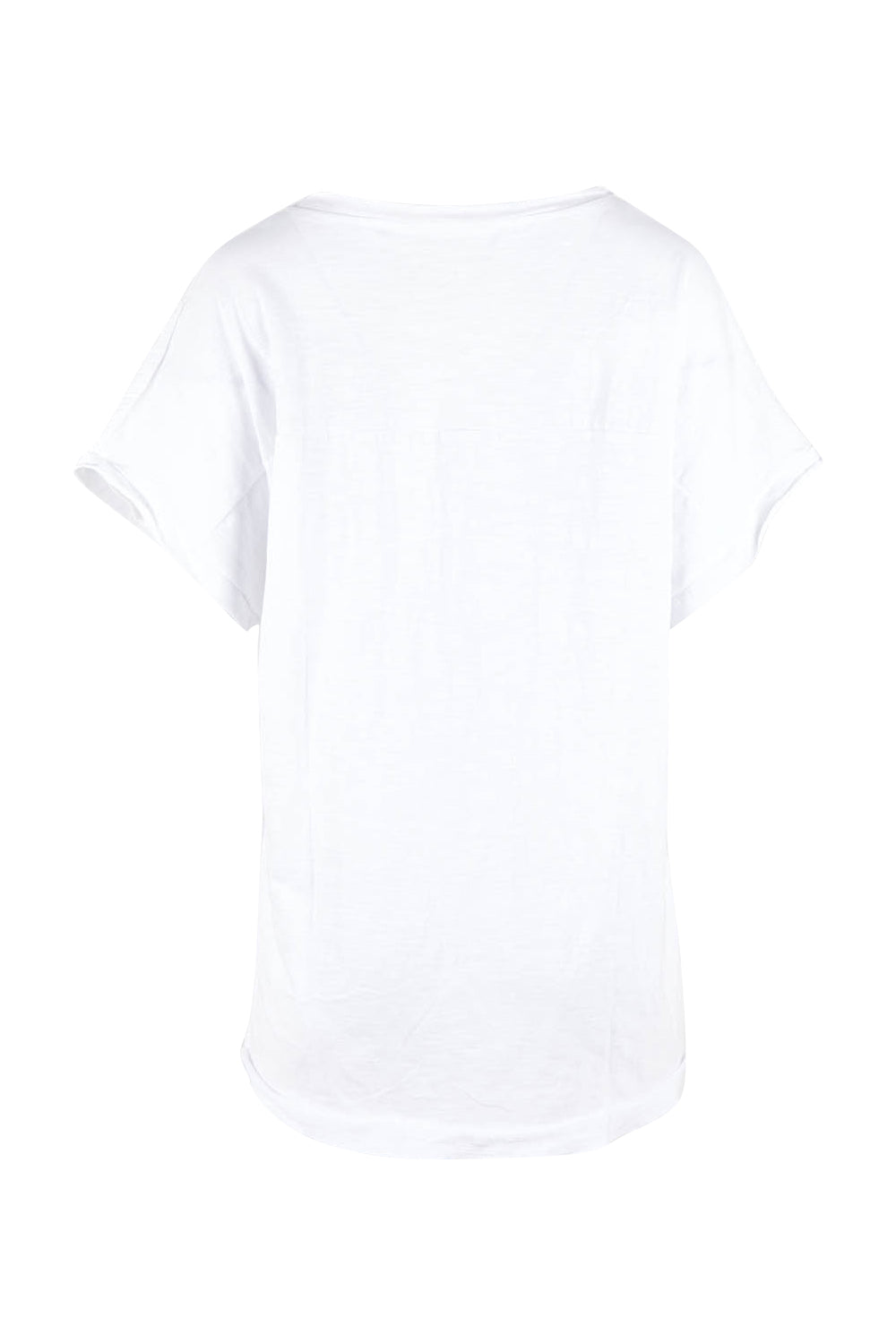 Product shot of the Embellished Tee in colour Cactuswhit (White), from the back