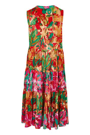 Product shot of the Sleeveless Midi Dress in colour Saopaulo, from the back