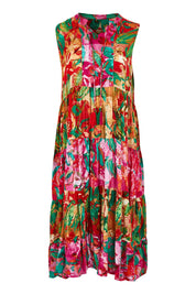 Product shot of the Sleeveless Midi Dress in colour Saopaulo, from the front