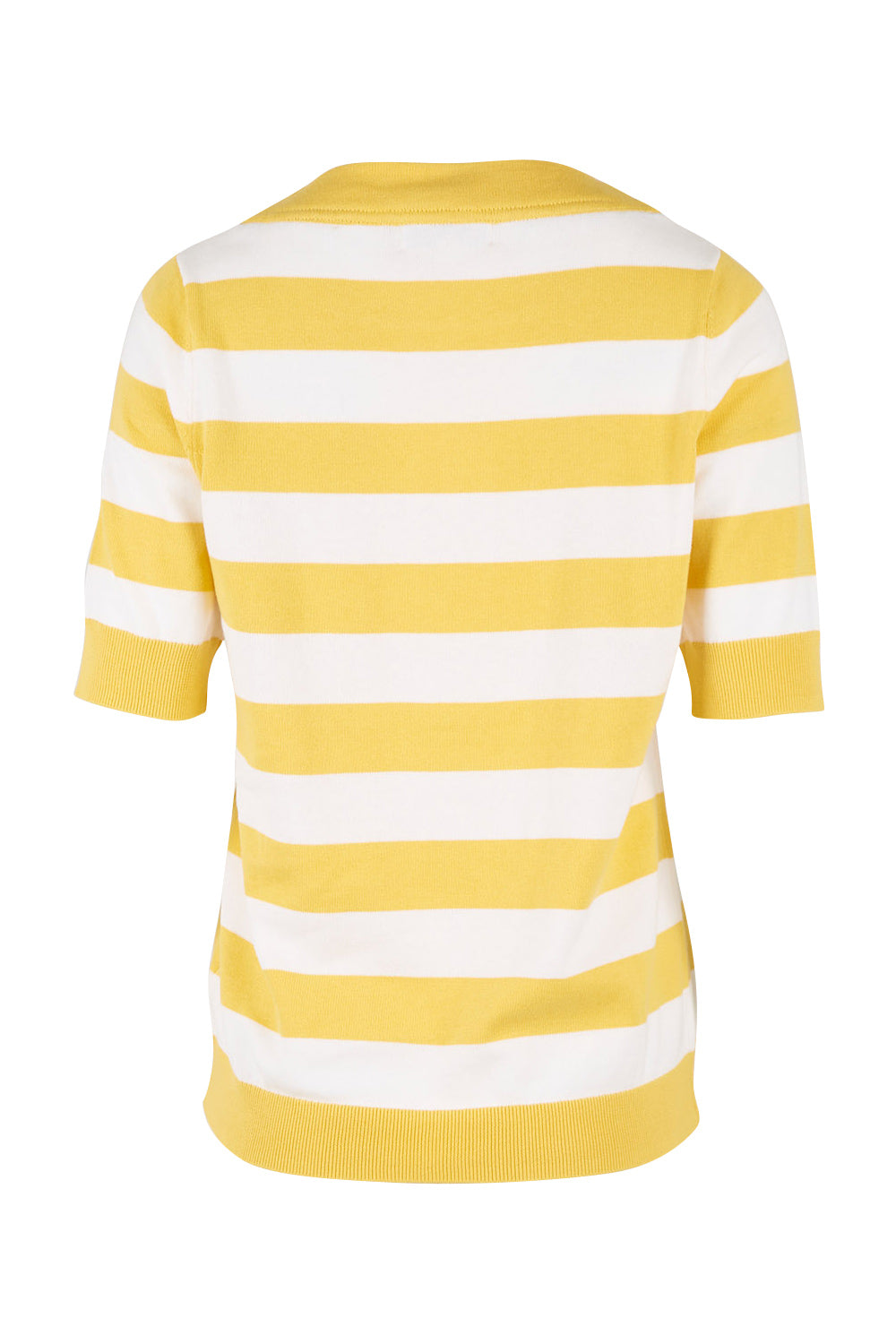 Product shot of the Meadow Sweet Jumper in colour Yellow, from the back