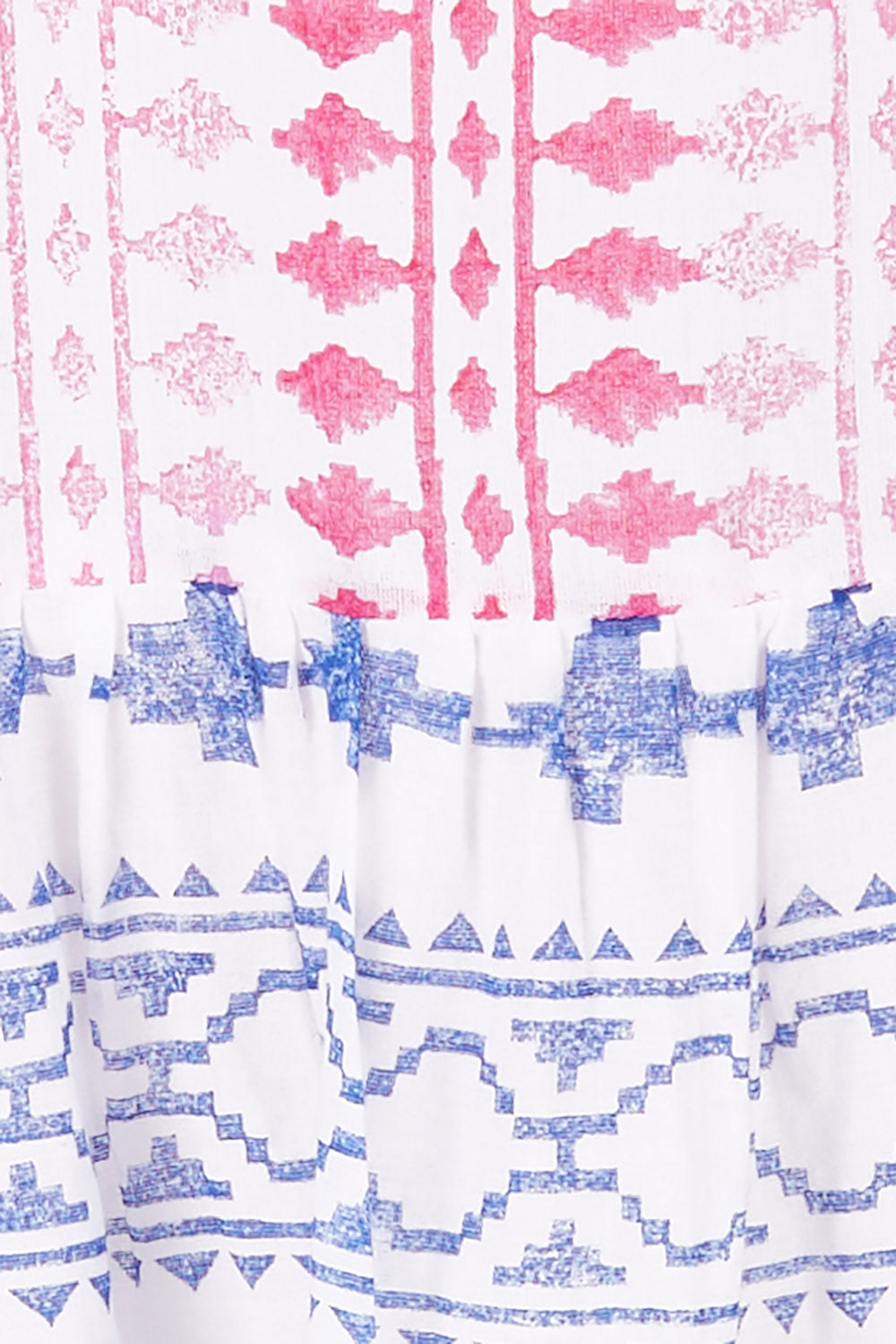 Product shot of the Sealers Cove Cotton Dress in colour Multi (Red), detail