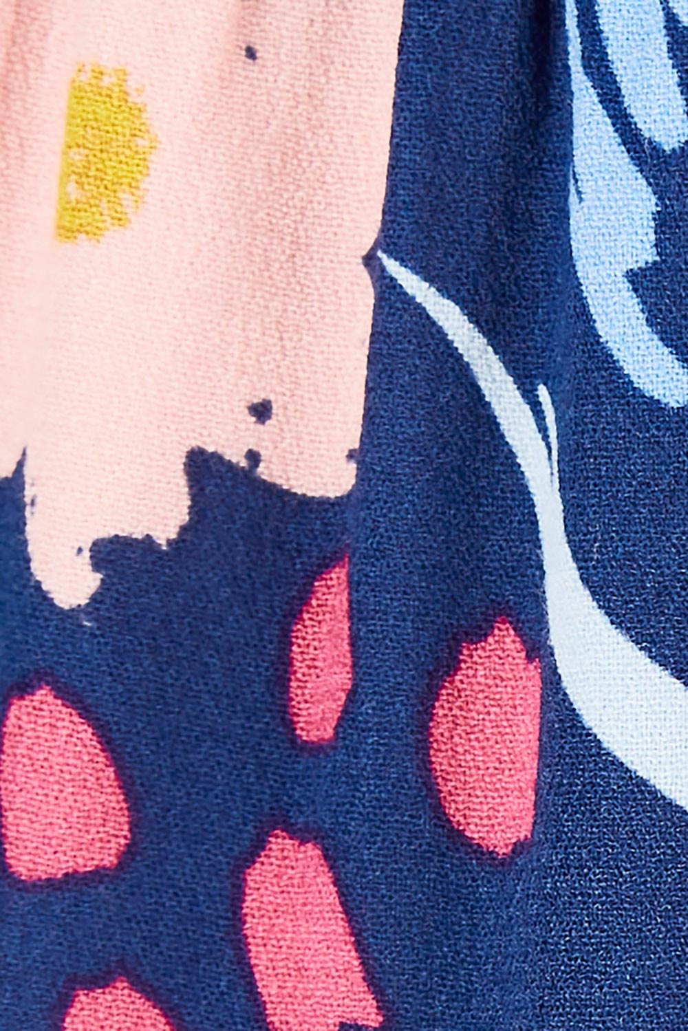 Product shot of the Raquel Shirred Dress in colour Blue (Blue), detail