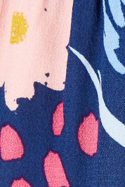 Product shot of the Raquel Shirred Dress in colour Blue (Blue), detail