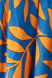 Product shot of the Frankie Shift Dress in colour Leaf, detail