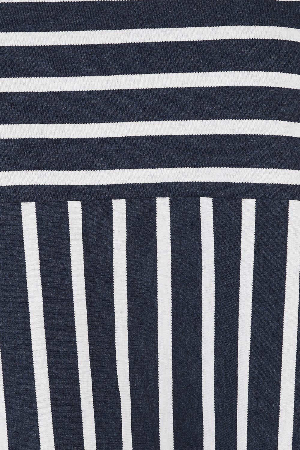 Product shot of the Preloved Hester Tunic Dress in colour Midnight (Blue), detail
