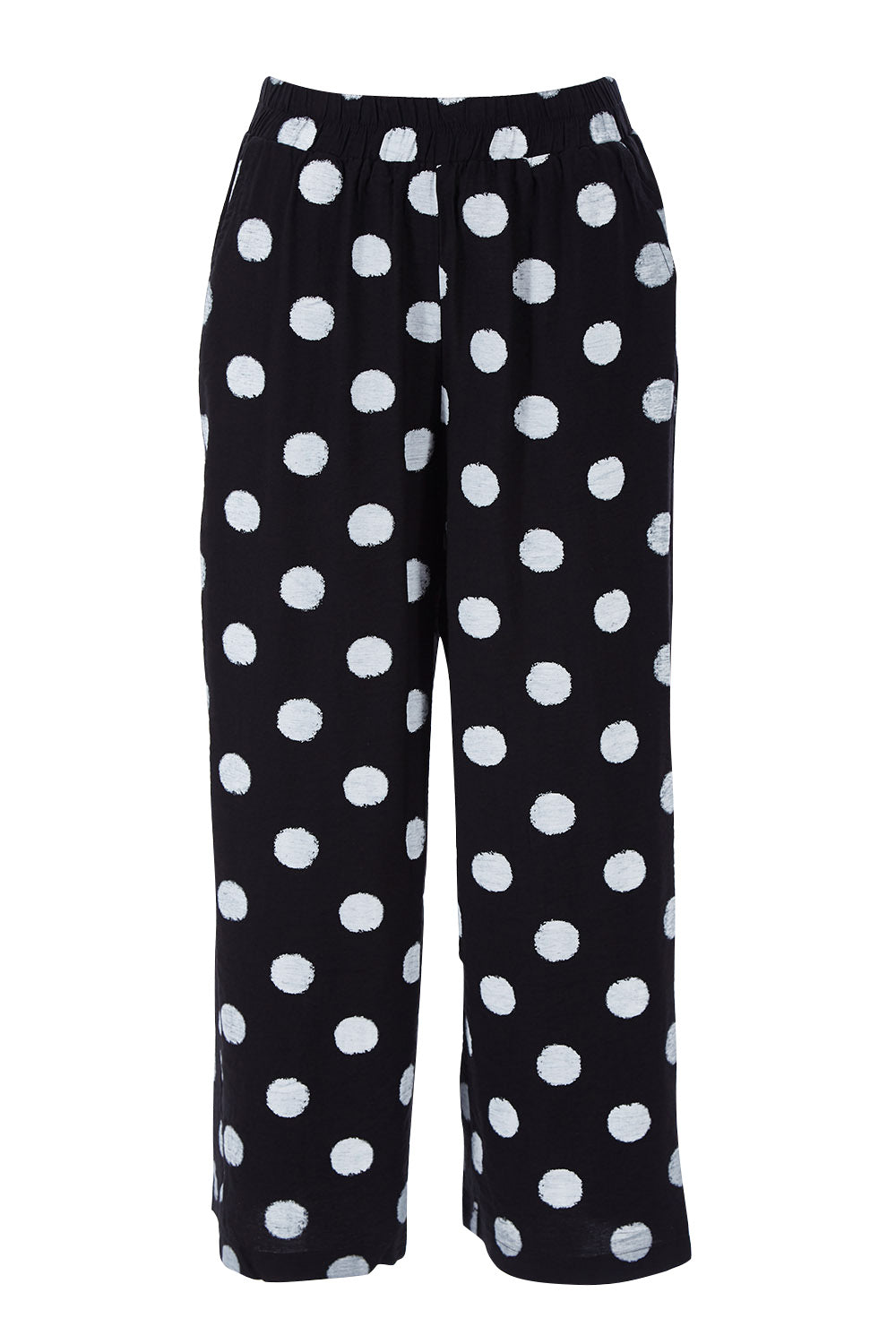 Product shot of the Spot Pant in colour BlackWhite (Black), from the front