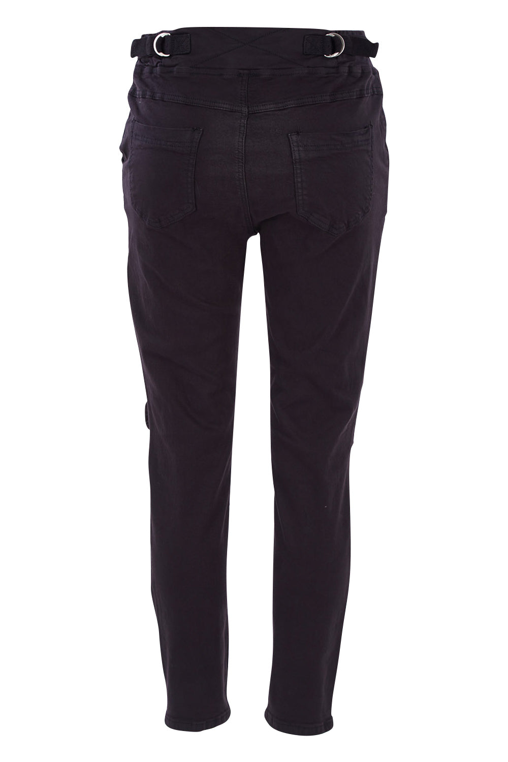 Product shot of the Jogger Jean in colour Black (Black), from the back