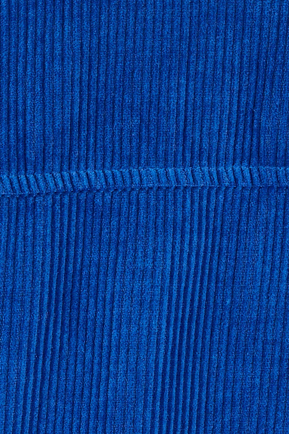 Product shot of the Zoe Cord Shacket in colour Cobalt (Blue), detail