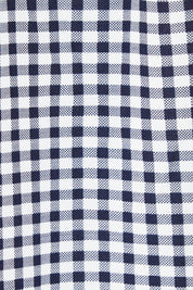 Product shot of the Check It Out Top in colour Navy (Blue), detail