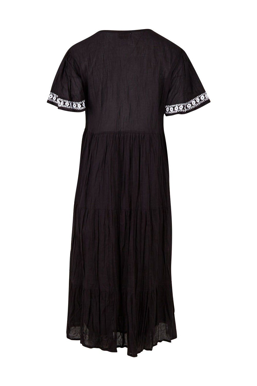 Product shot of the Zeta Dress in colour Black (Black), from the back