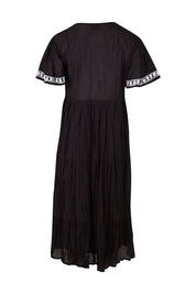 Product shot of the Zeta Dress in colour Black (Black), from the back
